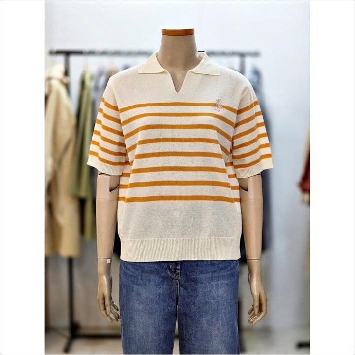 BCBG세이브존02스트라이프반팔니트B6B4K482