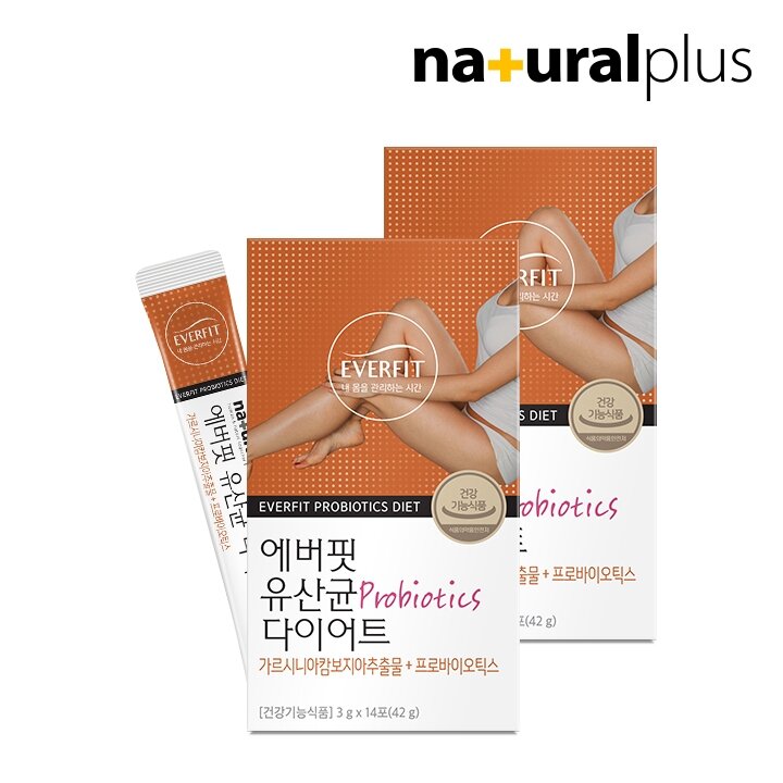 내츄럴플러스 에버핏 유산균 다이어트 3gX14포 2박스 (4주분)