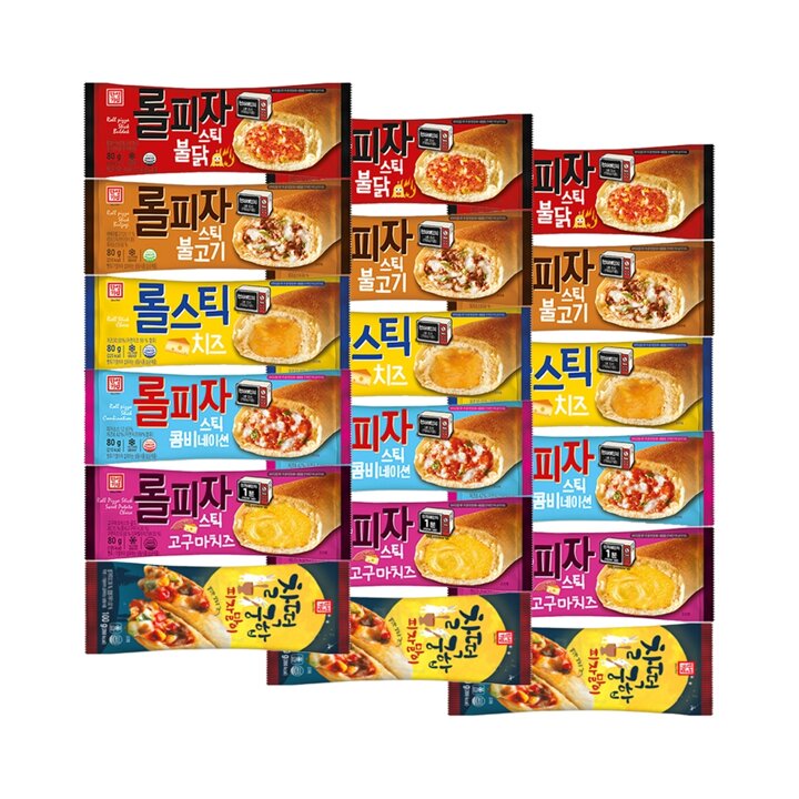 한성 롤피자 스틱 6종 각 3개 콤비 불고기 치즈 고구마치즈 불닭 피자말이 냉동 한입피자 간식