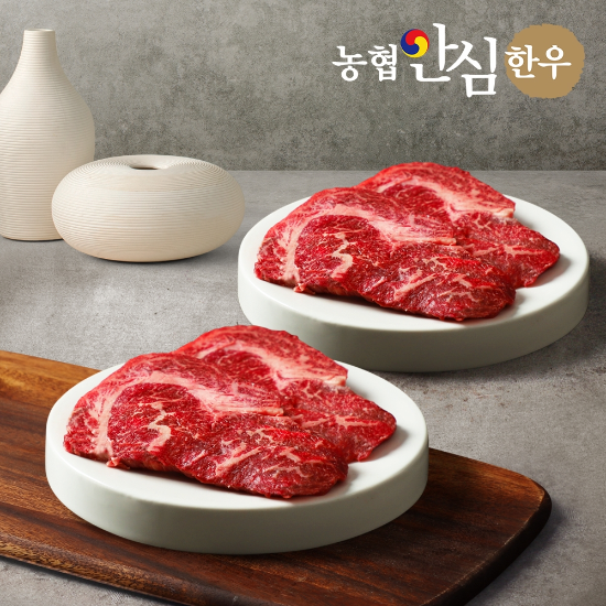 (주)인정푸드테크 농협안심한우 1등급 한우 등심 300g+300g