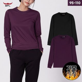 여성 겨울 기모 라운드 긴팔티셔츠 웜업티 보온티 데일리 등산 이너티 W2ERTS-602W