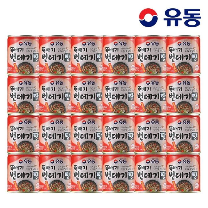 [유동] 뚝배기 번데기탕 얼큰한 맛 280g x24개