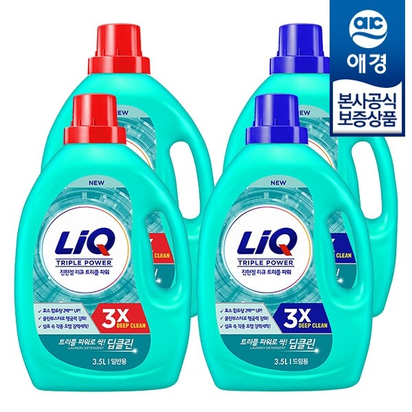 [애경] 리큐 진한겔 딥클린 트리플파워 세탁세제 3.5L x4개