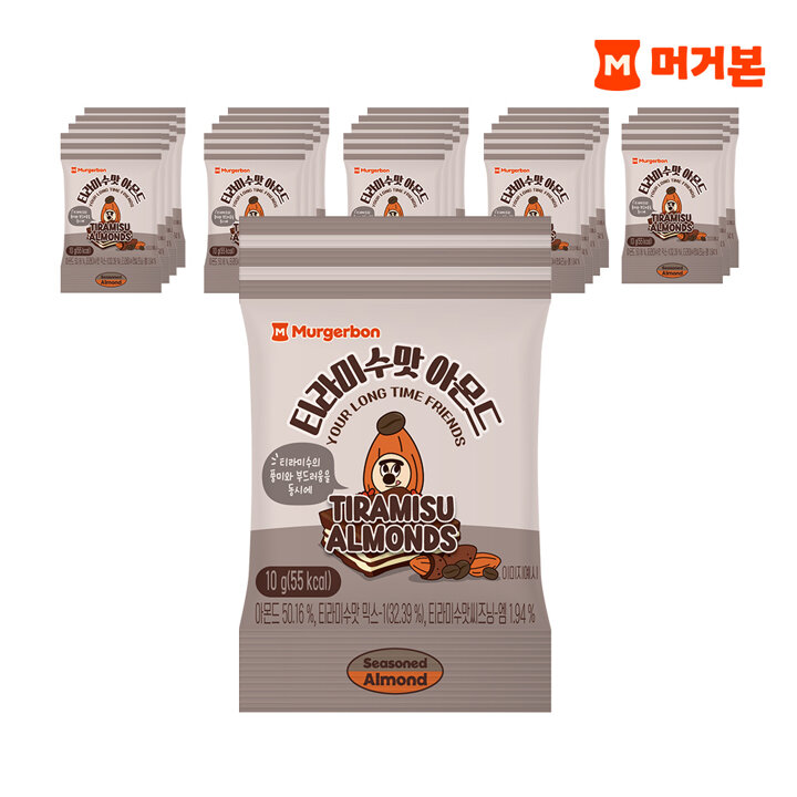 [G][머거본] 티라미수맛아몬드 10g 100봉