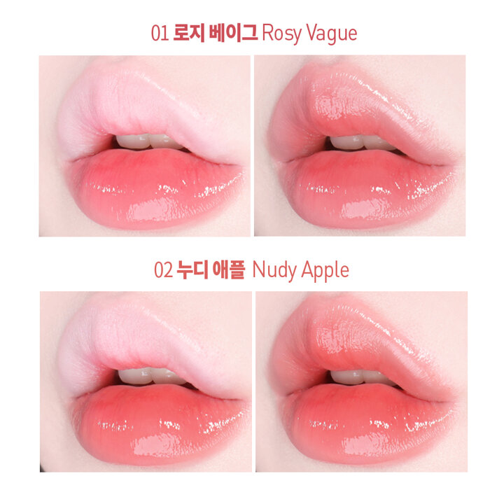 [1+1] 맥퀸뉴욕 글로우 멜팅 립스틱 /컬러 립글로스 누드 코랄 5컬러 3.5g