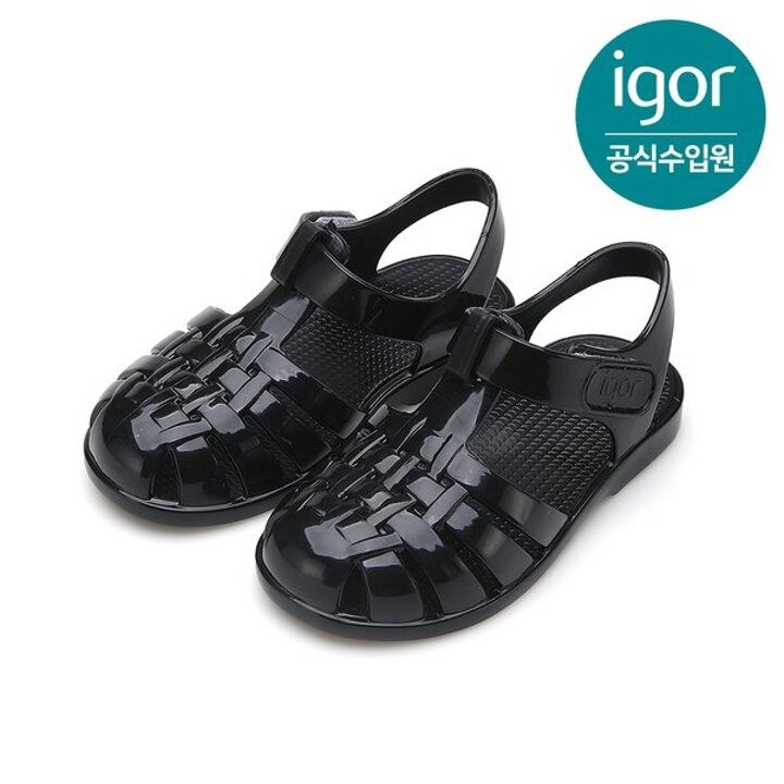 (신세계하남점)[IGOR] 이고르 클라시카 젤리슈즈 글로스 블랙 여아,남아 젤리슈즈 by 트래드후스