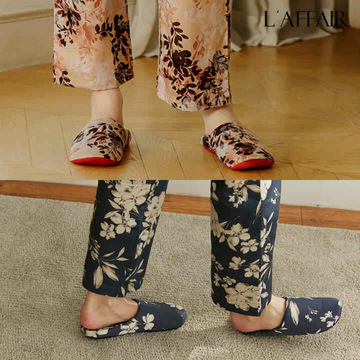 [실켓플라워] 라페어 파자마  여성 홈슈즈 2종 