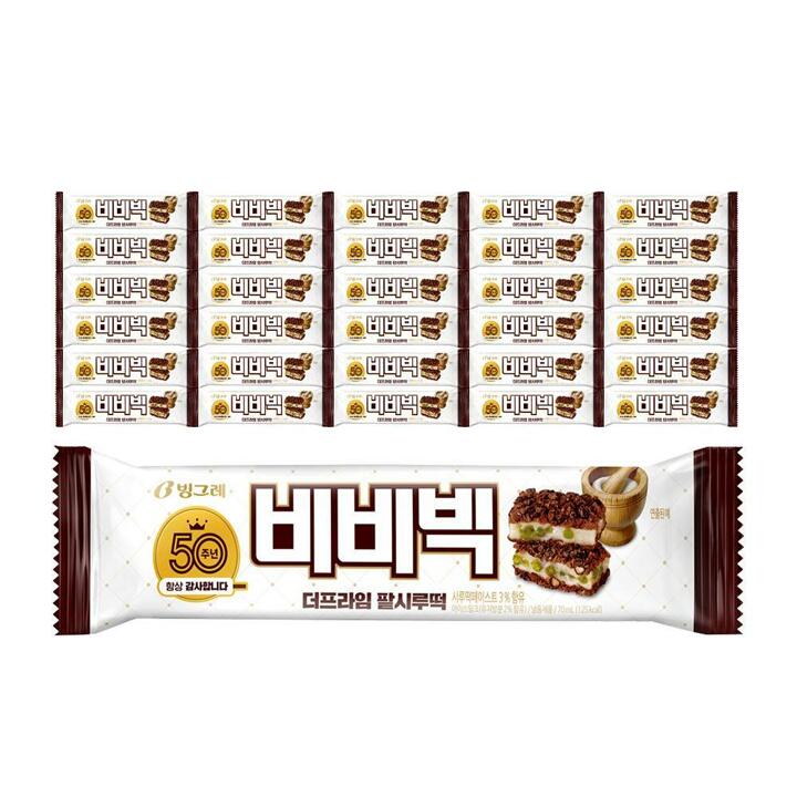 빙그레 비비빅 팥시루떡 30개 바 아이스크림