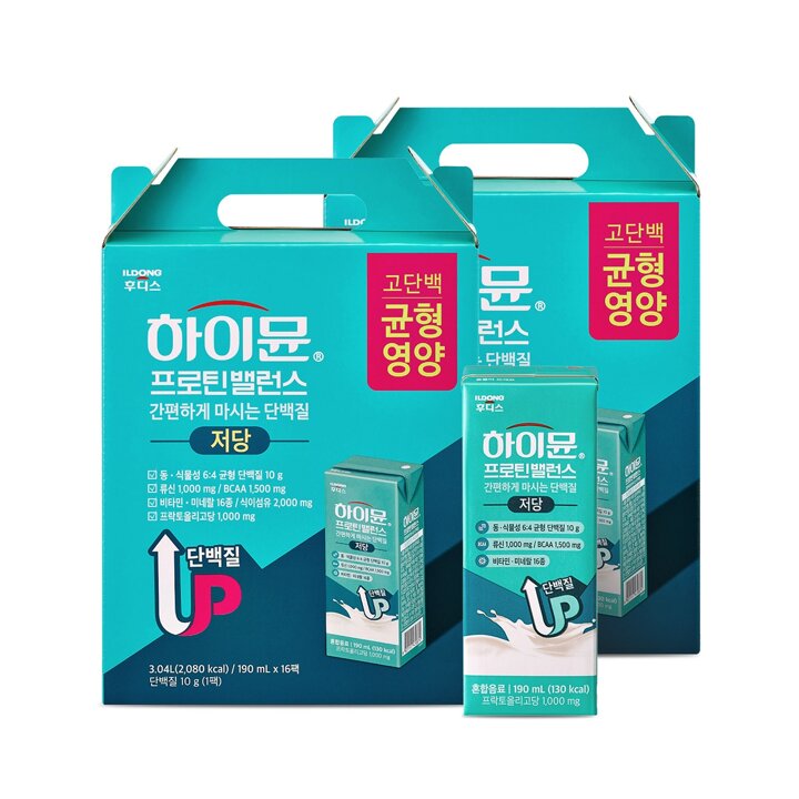 하이뮨 프로틴 밸런스 음료 저당 2box(190ml x 32입)