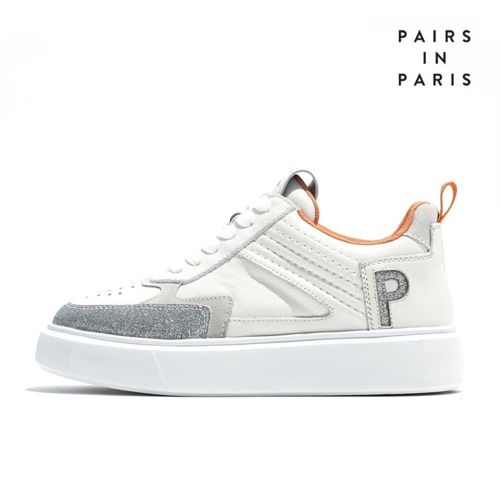 Pairs In Paris 페어스인파리 프리미어 여성 스니커즈 실버 PPFW22001SL