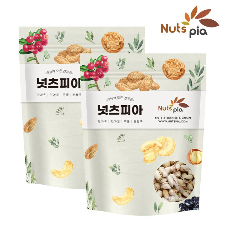 [넛츠피아] 구운 껍질 무염 피스타치오 200g x 2봉