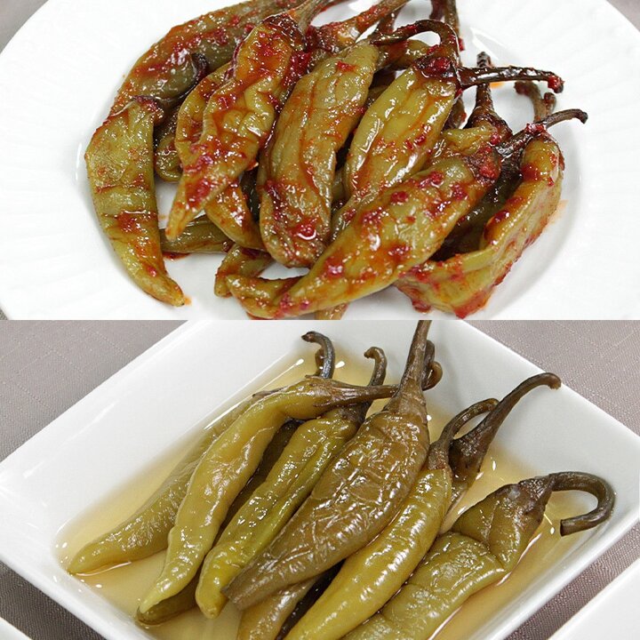 고추반찬세트 1호/양념고추300g,간장고추400g