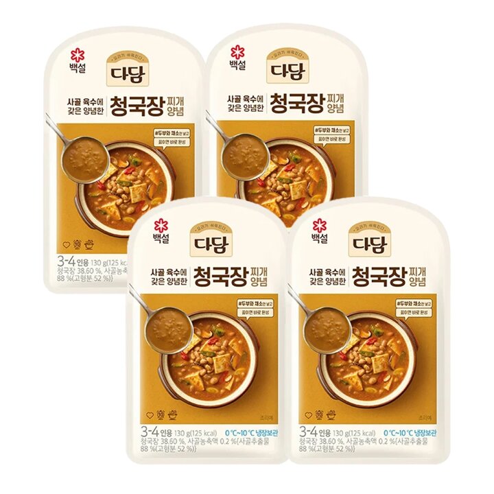 CJ 백설 다담 청국장찌개양념130g x4개