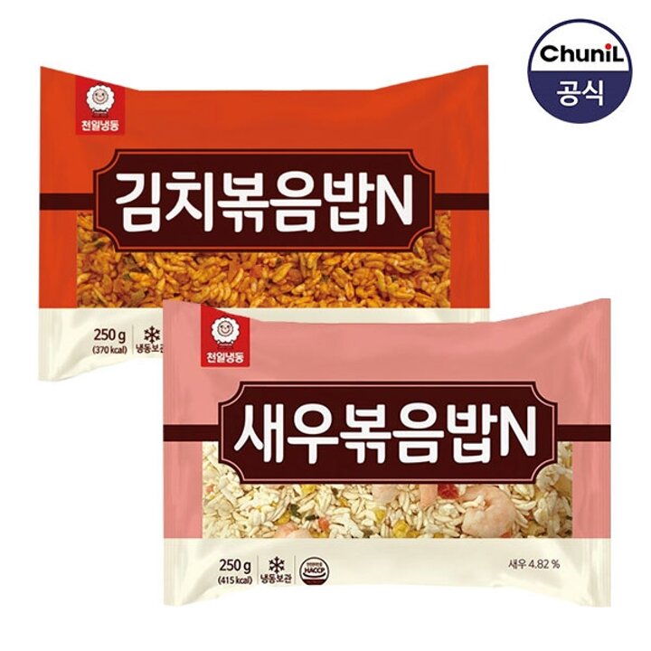 [천일식품] (N)새우볶음밥250g x 5봉 + (N)김치볶음밥250g x 5봉 (세트)