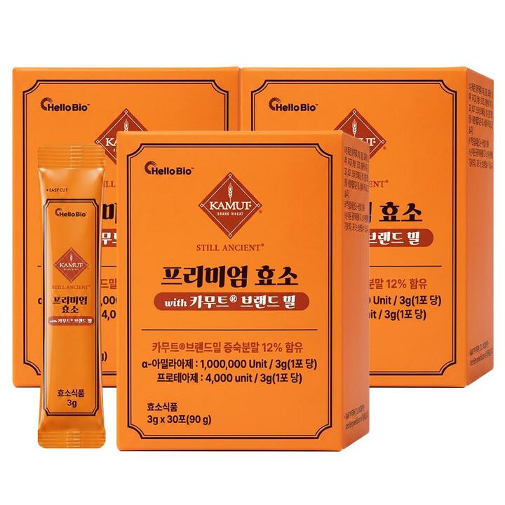 [공동구매] 프리미엄 카무트 효소 with 카무트 브랜드 밀 30포 3박스 총 3개월분