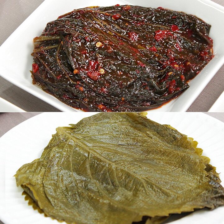깻잎반찬세트 2호/양념깻잎1kg,간장깻잎1kg