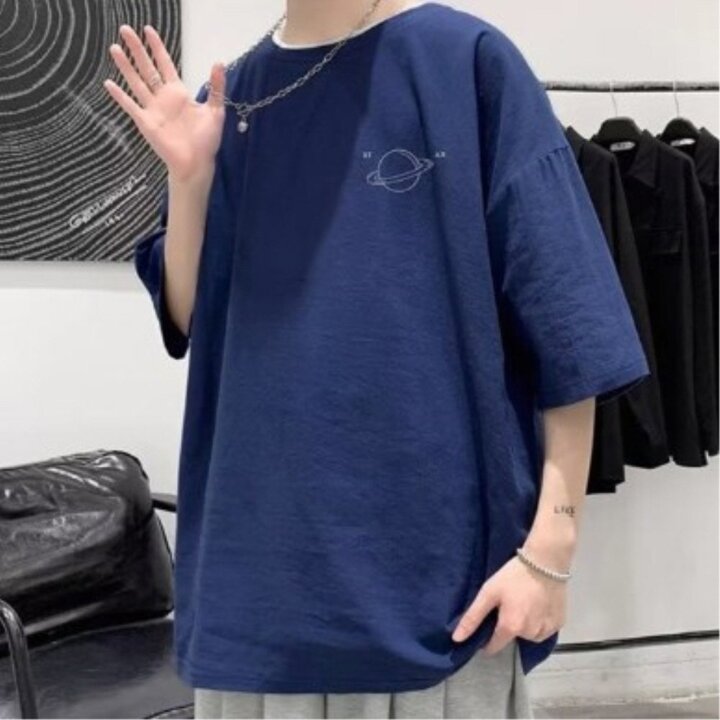 [옷자락] 남성용 클래식 나염 반팔 라운드 티셔츠 빅사이즈