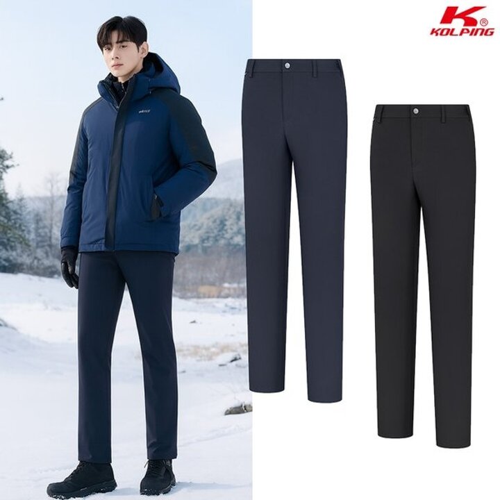 콜핑 남성 겨울 기모 사이드밴딩 보온 등산 바지 KSC956TP4M