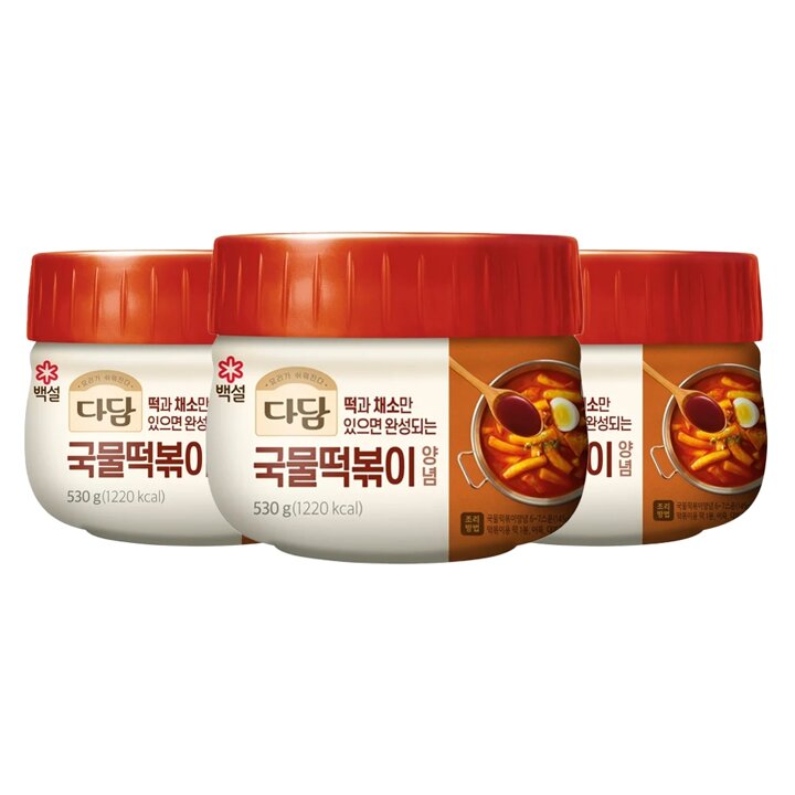 CJ 백설 다담 국물떡볶이양념530g x3개