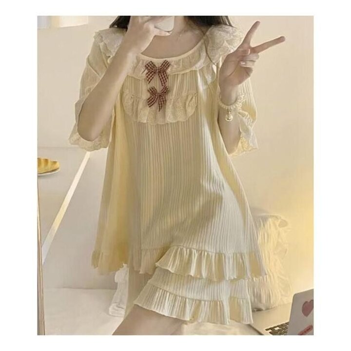 46551910-촤르르큐티프릴리본장식러블리여름홈웨어잠옷