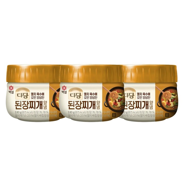 CJ 백설 다담 된장찌개양념530g x3개
