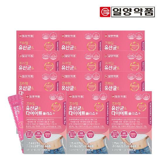 일양약품 프라임 유산균 앤 다이어트 30포 12박스 / 모유유래 유산균 가르시니아