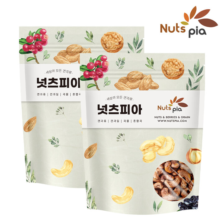 [넛츠피아] 구운 통 캐슈넛 200g x 2봉