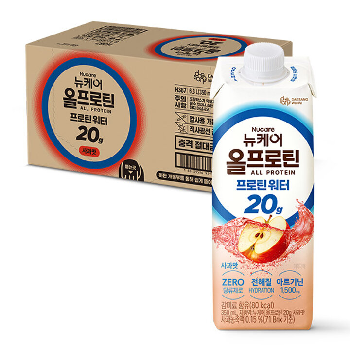 [대상웰라이프] 뉴케어 올프로틴 20g 사과맛 (350mlx18팩), 1박스