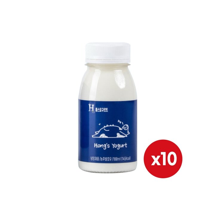 제주지헌목장 홍스요구르트 오리지널 180ml 10개 (제주직송)