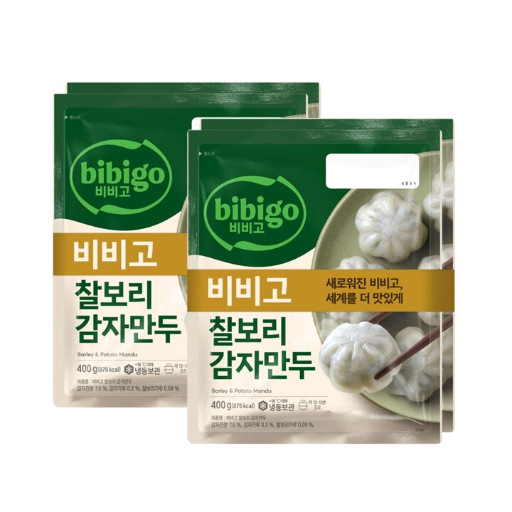 CJ 비비고 찰보리감자만두 400g x4봉