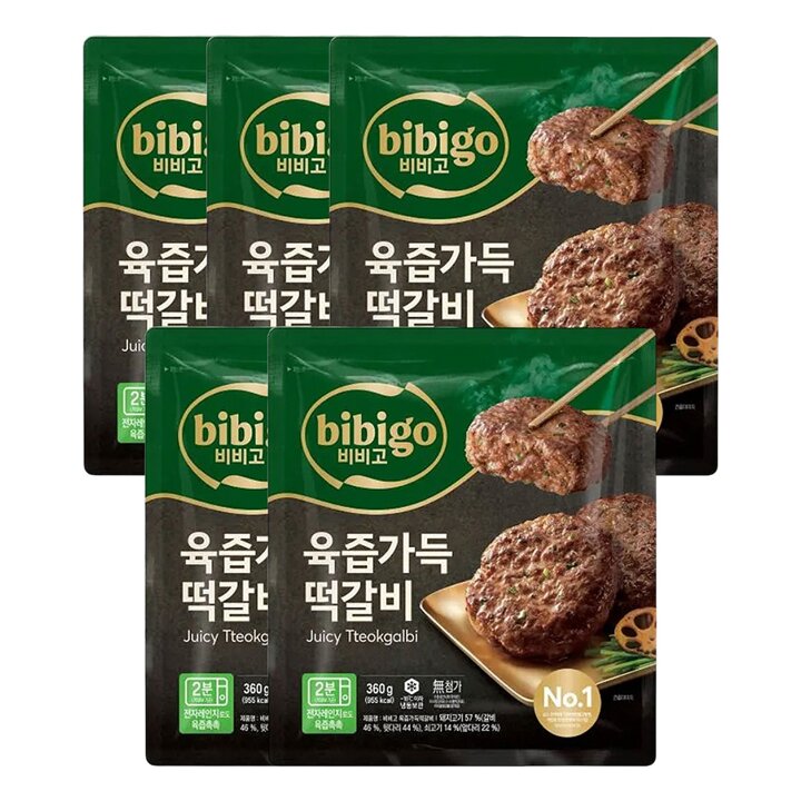 CJ제일제당 비비고 육즙가득떡갈비 360g x5개 (냉동)
