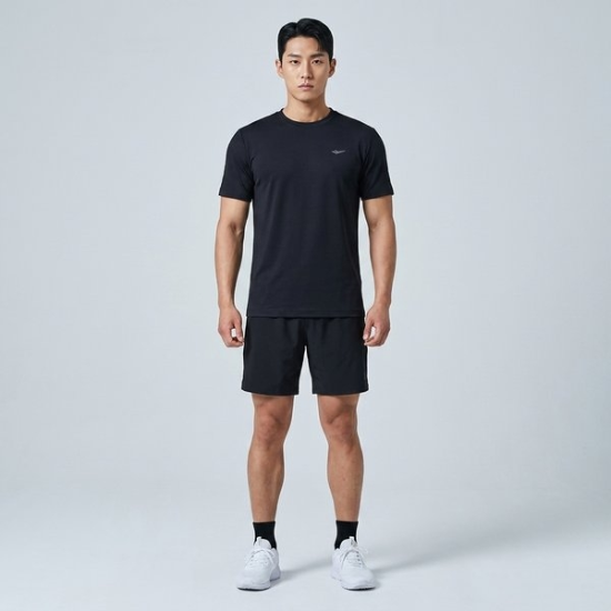 프로스펙스 베이직 반팔 티셔츠 블랙 PW3MT24M315