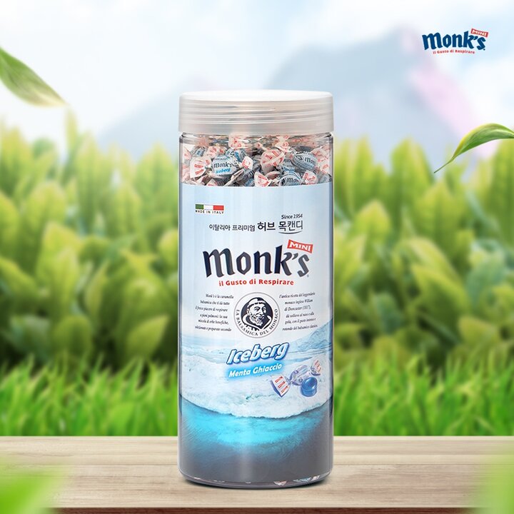 몽스 아이스버그 캔디 520g 허브 목캔디