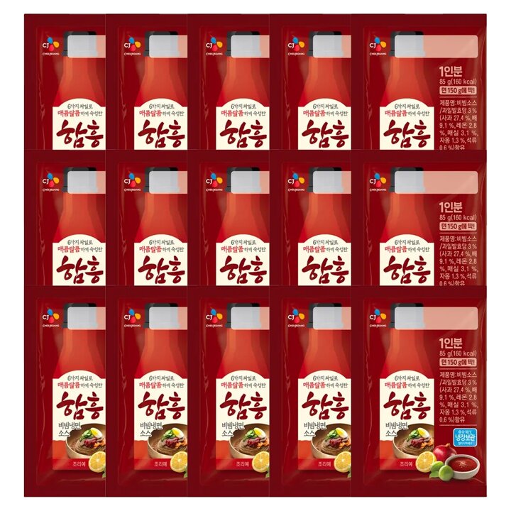 CJ 함흥 비빔냉면 소스 85g x15개