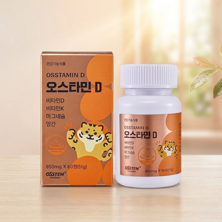[오스템파마] 오스타민D 비타민D3 마그네슘 망간 850mg x 60정(51g)