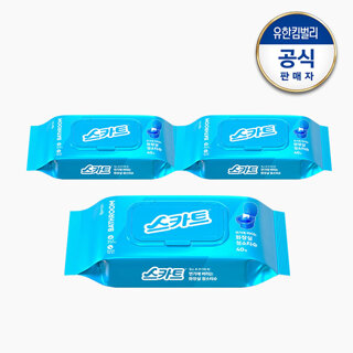 스카트 화장실 청소 티슈 40매 3팩