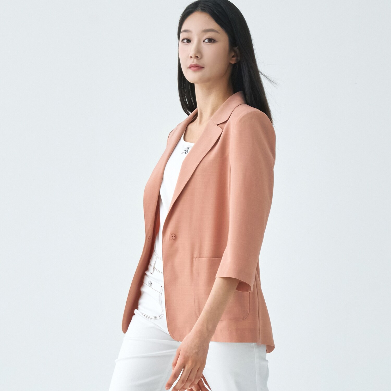 [지센] (2컬러) 테일러드 홑겹 자켓 LFJKO406