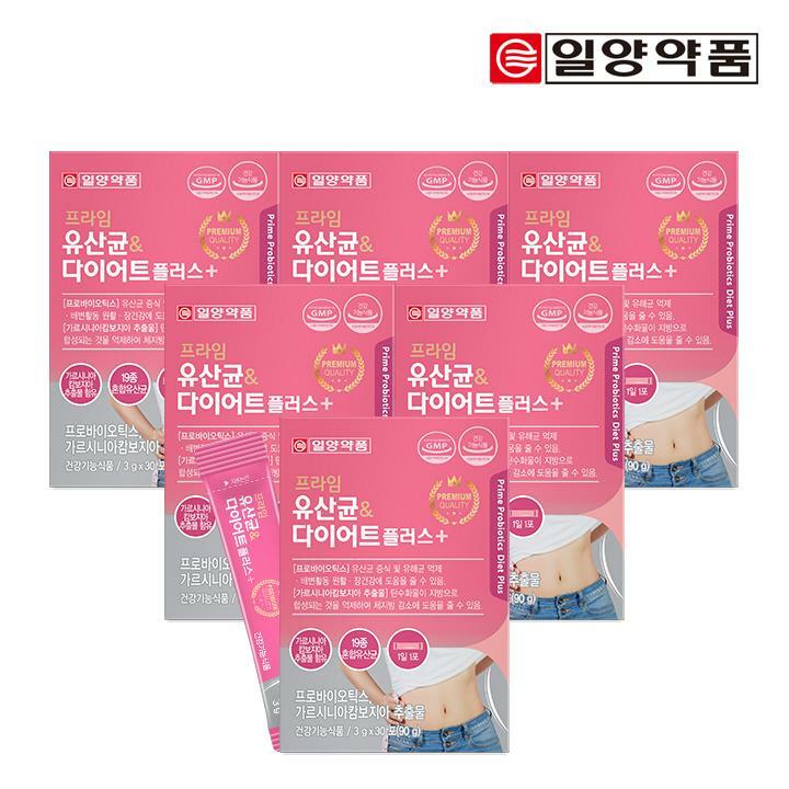 일양약품 프라임 유산균 앤 다이어트 30포 6박스 / 모유유래 유산균 가르시니아