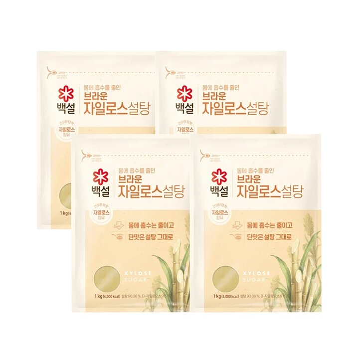 CJ 백설 브라운 자일로스설탕 1kg x4개