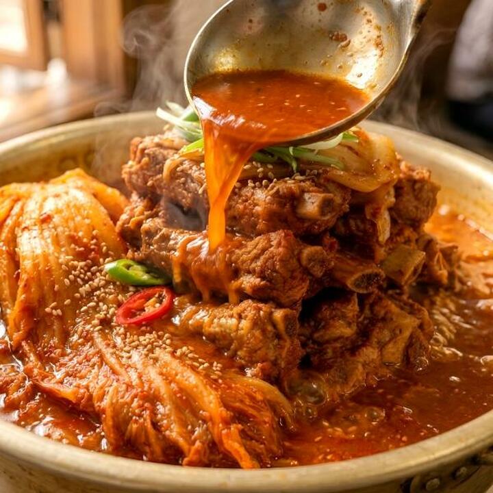 등갈비가 듬뿍! 자글자글 양푼이 등갈비 김치찜 500G X 2팩