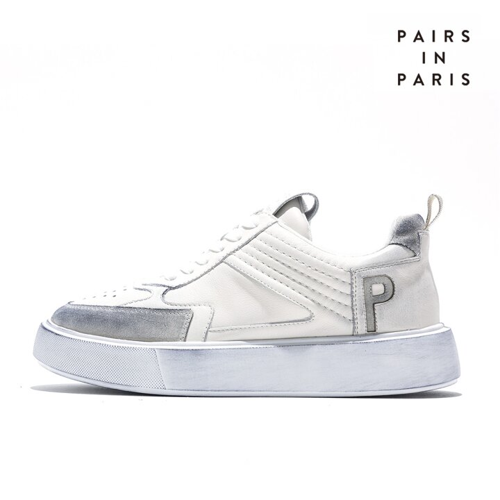 Pairs In Paris 페어스인파리 프리미어 남성 스니커즈 화이트 PPFM22001WH