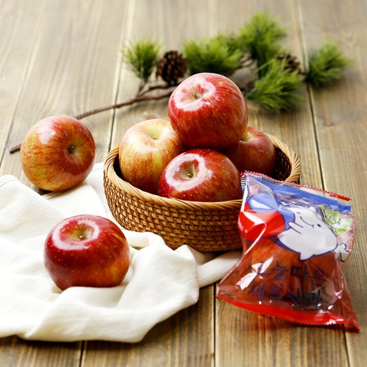 당도선별 못난이 세척 사과 2.5kg+2.5kg [박스당 10-12과] 중소과 가정용