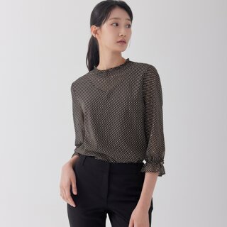[지센] (2컬러) 도트 티 블라우스 LFWSO804