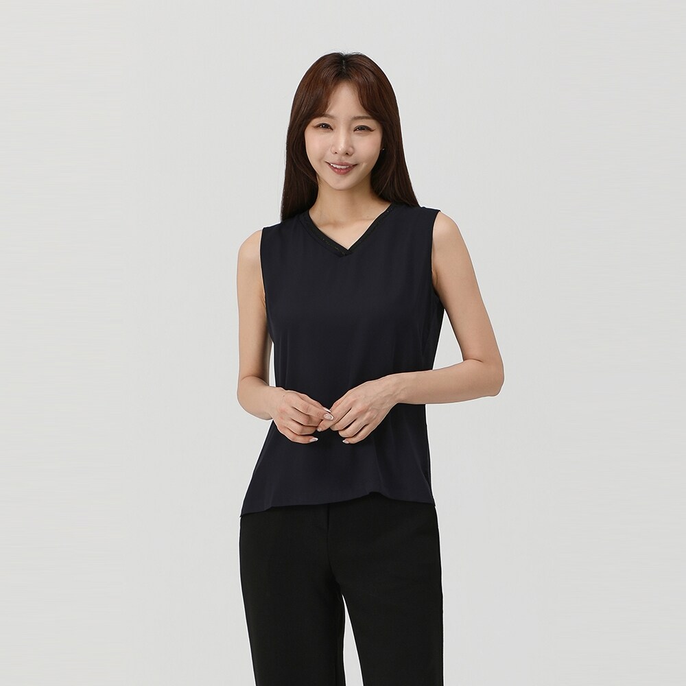 [PAT] 브이넥 슬리브리스_1J45701