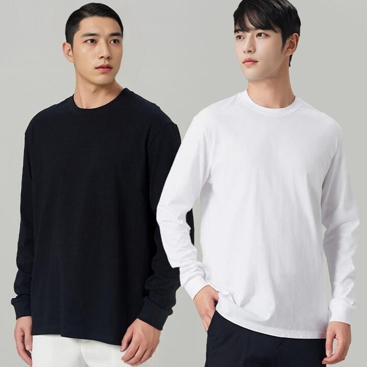 남자여자기본긴팔면티두꺼운무지긴팔티셔츠레이어드티