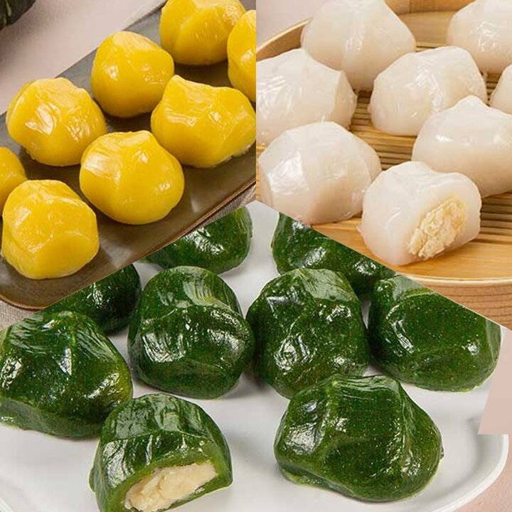 [G][총 1.8kg][안흥골짜기] 흰감자떡 600g + 쑥감자떡 600g + 호박감자떡 600g