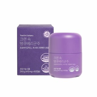 옹쌔므옹땜 크랜 속 땡큐베리균주 요도 방광 염증 하체비만 특허 유산균 60캡슐
