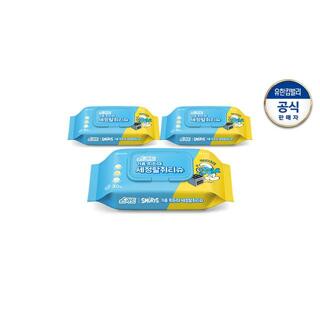 스카트 기름 찌든 때 세정 티슈 스머프 30매x3팩