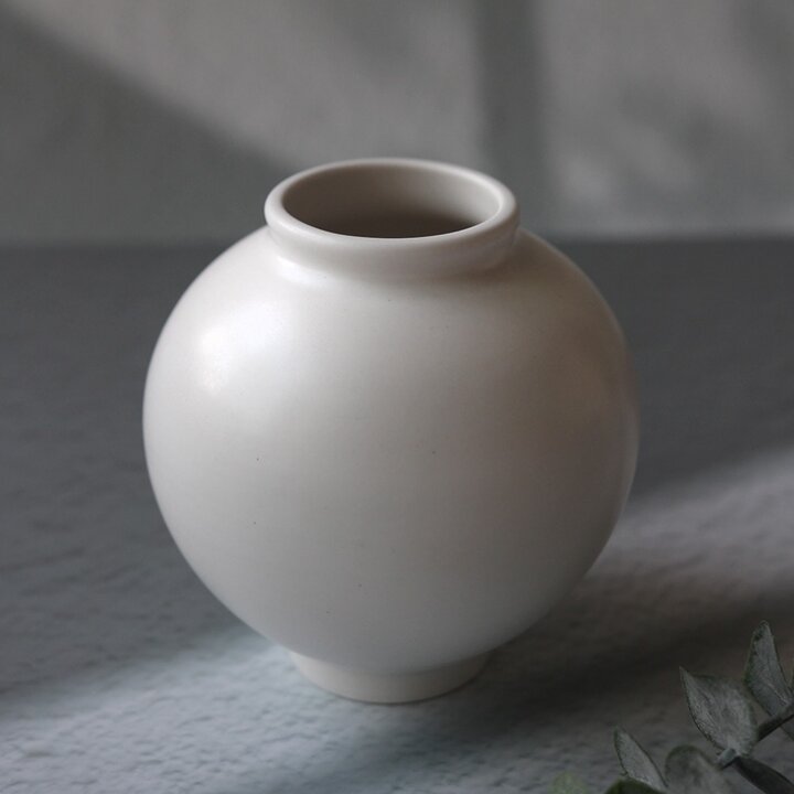 장인 제작 백자 달항아리 항아리 도자기 화병 오브제