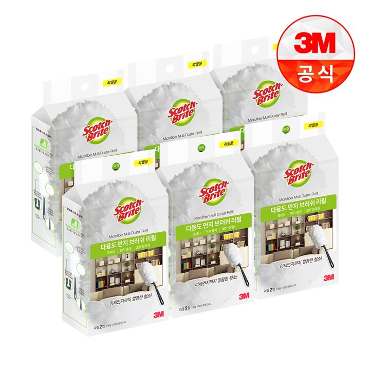 [3M]뉴 다용도 먼지떨이/브러쉬 리필 2입 X 6개